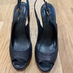 Cole Haan Black sling back heels
